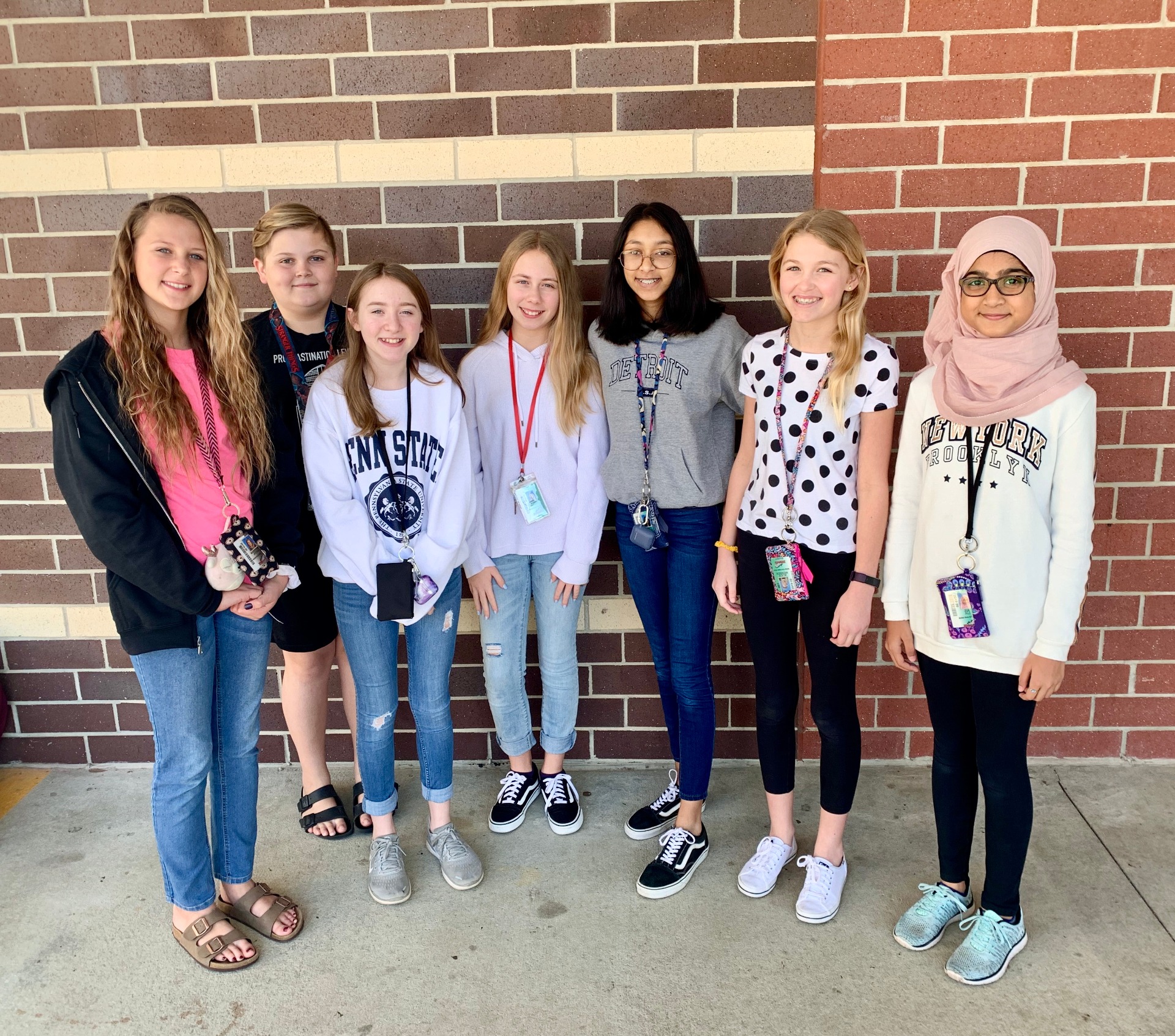 2019-2020 Staff: Madyson Jessie, Jackson Pancake, Natalee Gerboc, Avary Hewett, Vriti Shah, Alice Webber, Zia Ali